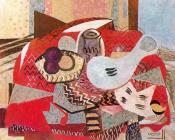 乔治 勃拉克 : Still life with red tablecloth